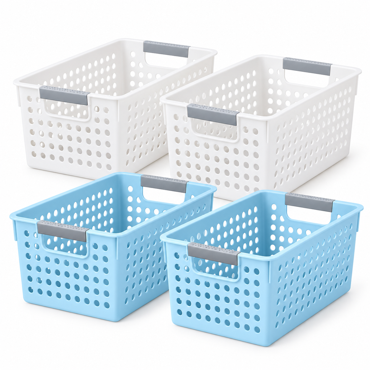 📦 Basket | Plastic Woven Pantry Homeowners | Perforated Vent Glow