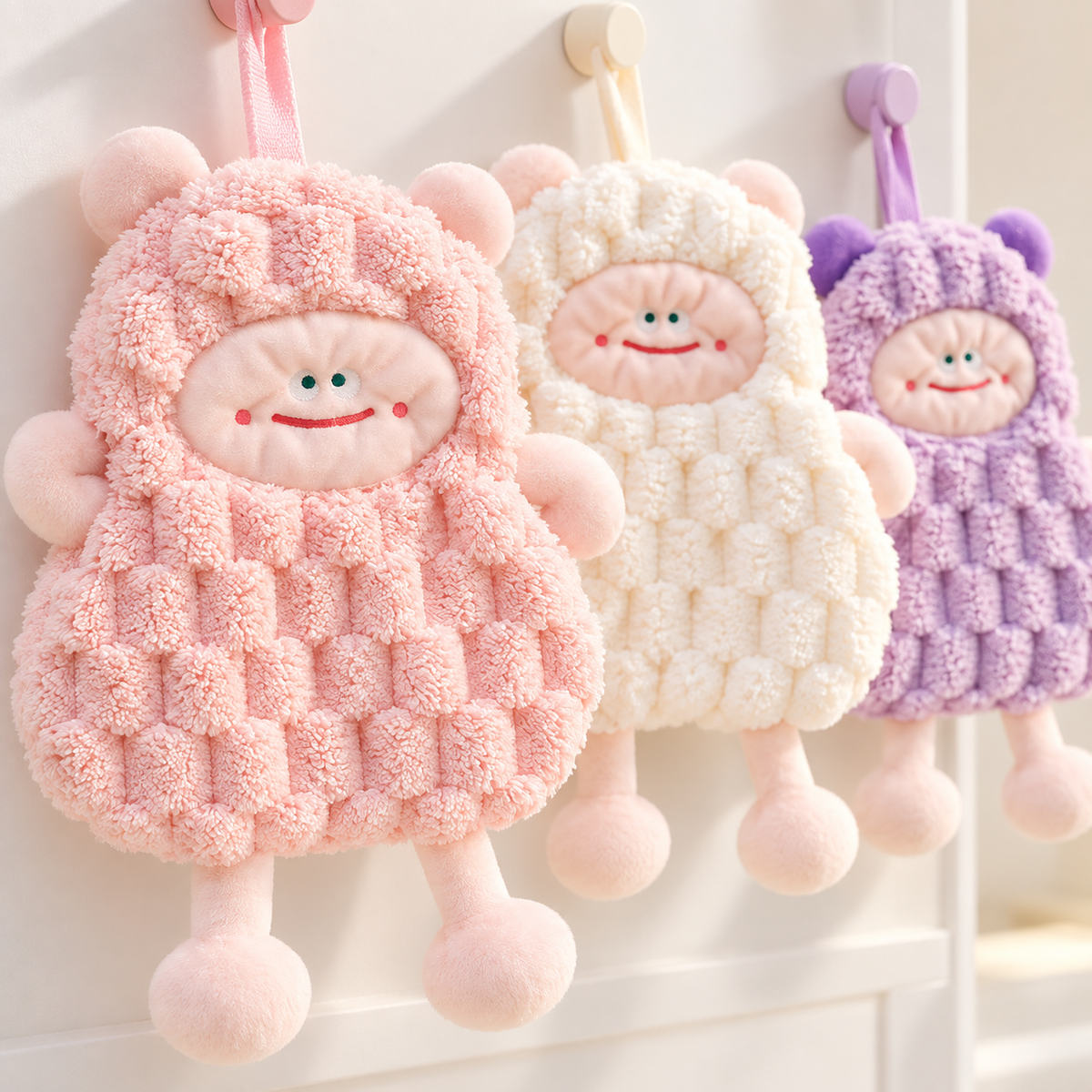 👻 Towel | Fleece Plush Kitchen Teens | Cartoon Monster Glow