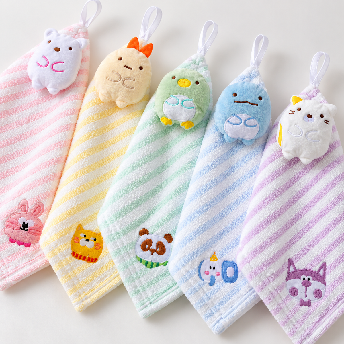 🧸 Towel | Cotton Plush Bathroom Toddlers | Animal Hanging Glow