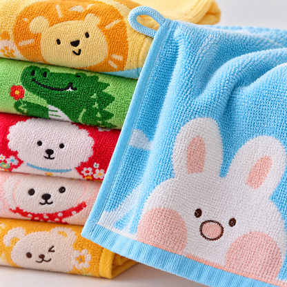 🐰 Towel | Combed Cotton Bathroom Toddlers | Cartoon Animal Glow