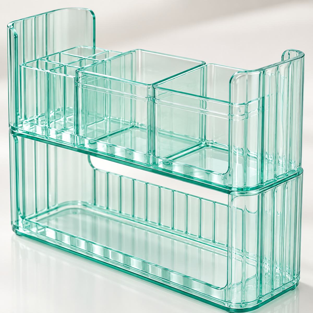 💄 Organizer | Acrylic Plastic Vanity Women | Clear Stackable Glow