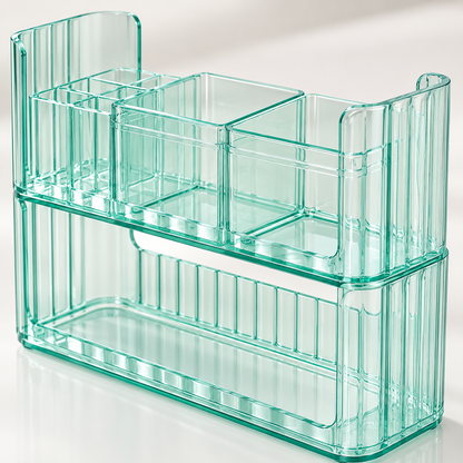 💄 Organizer | Acrylic Plastic Vanity Women | Clear Stackable Glow