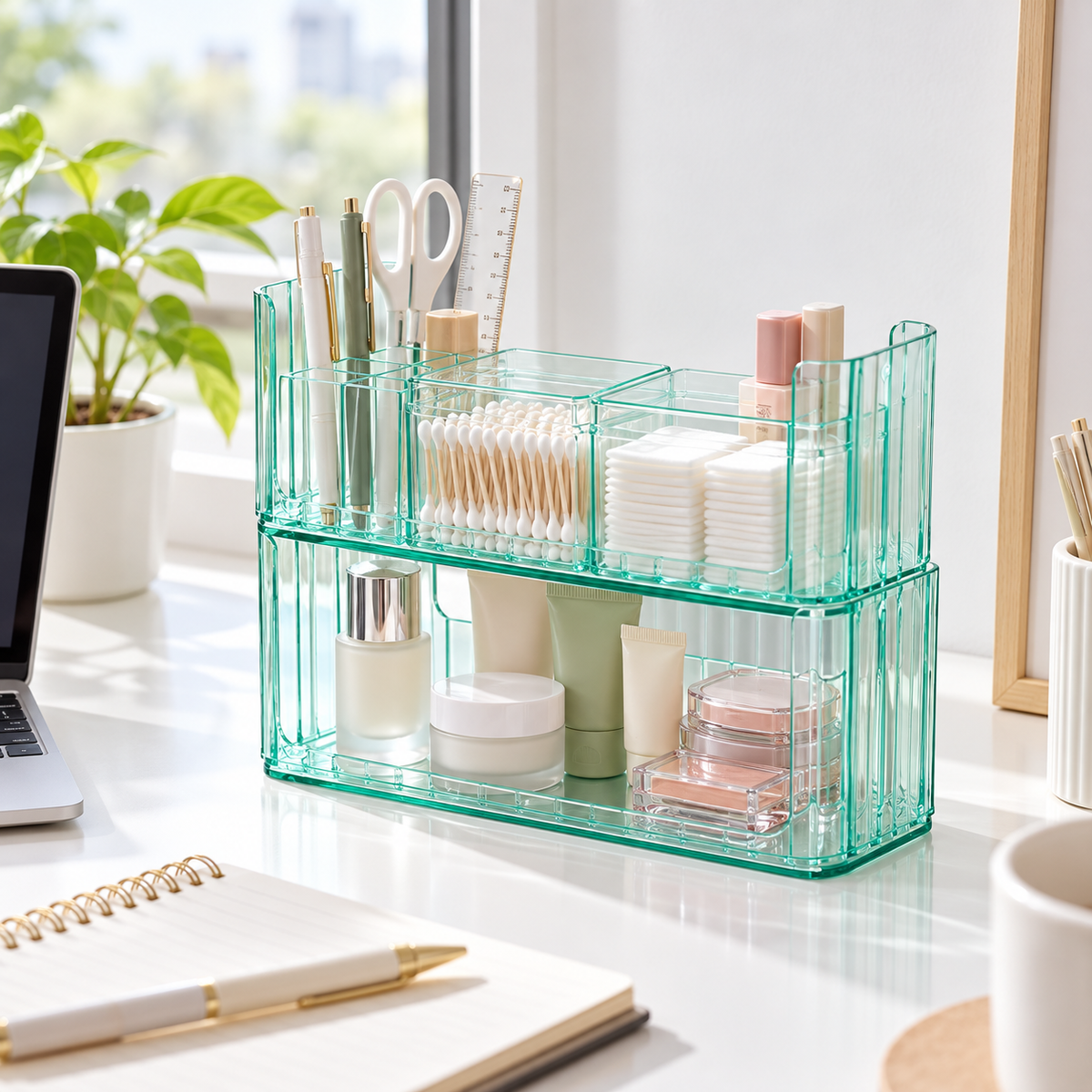 💄 Organizer | Acrylic Plastic Vanity Women | Clear Stackable Glow