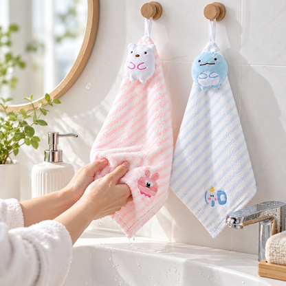 🧸 Towel | Cotton Plush Bathroom Toddlers | Animal Hanging Glow