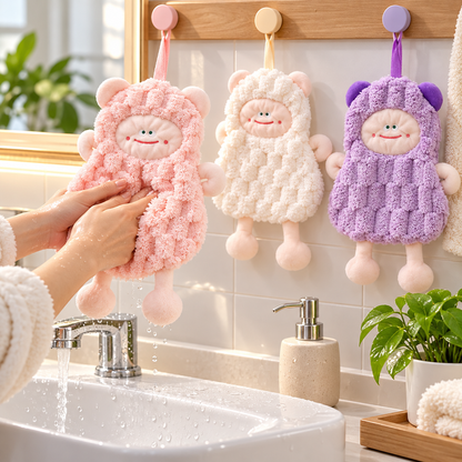 👻 Towel | Fleece Plush Kitchen Teens | Cartoon Monster Glow